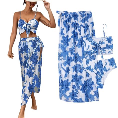 STRÓJ KĄPIELOWY DWUCZĘŚCIOWY PAREO BIKINI WYSOKI STAN MODELUJĄCY DAMSKI L Cena