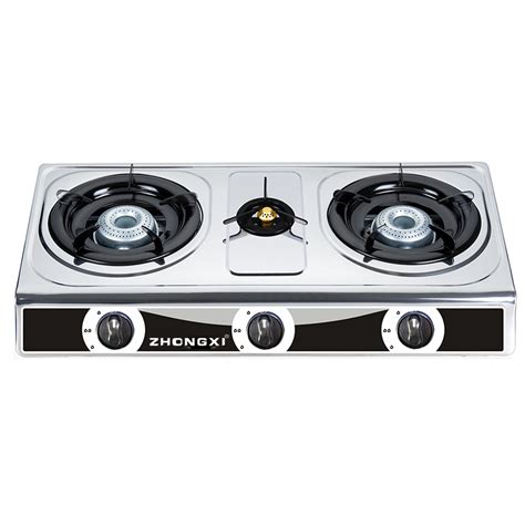 Hot Sale Double Stainless Steel Cooktop Burner Gas Cooker Stove Triple Gas Stove And Burner