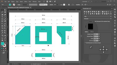 Add Dimensions Powerscript For Adobe Illustrator Youtube