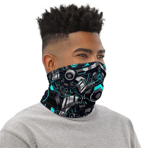 Futuristic Face Mask Cyberpunk Armor Ninja Cosplay Neck Gaiter Etsy