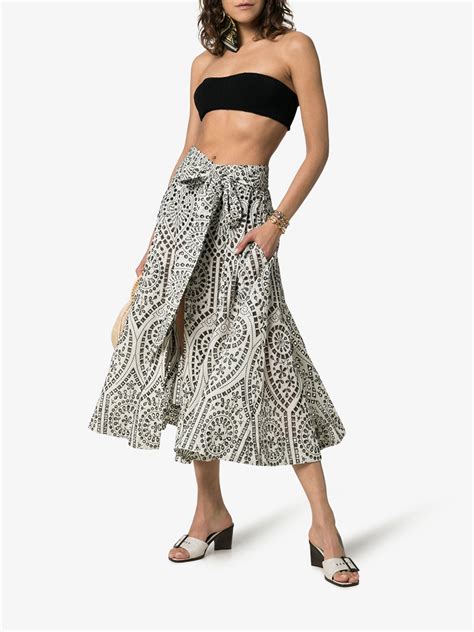 Hunza G Osiris Bandeau High Waisted Frill Bikini Browns