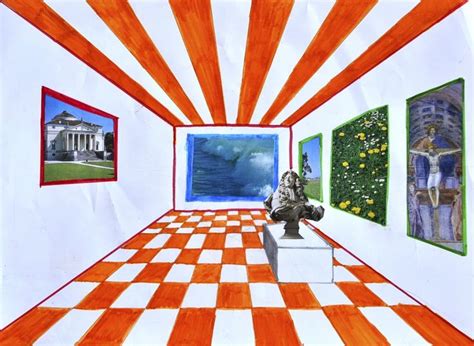 Un museo in prospettiva | Perspective art, Middle school art projects