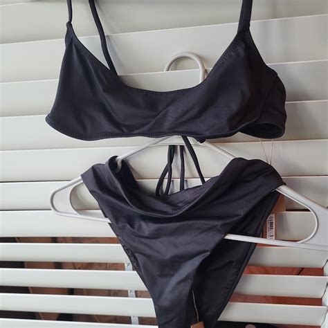 NWT Skims Swimsuit Bikini Set Size Small Onyx Skims Depop