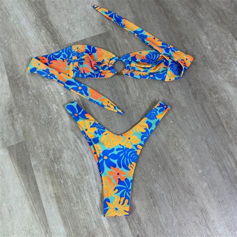 Kulani Kinis Azure Bikini Swimsuit Cheeky Y Bottoms Depop