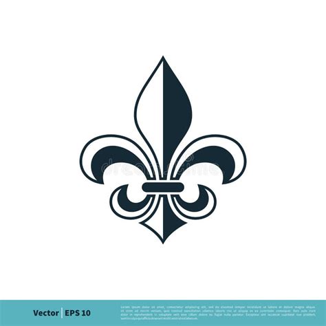 Set Heraldic Lily Flower Ornamental Fleur De Lis Logo Template