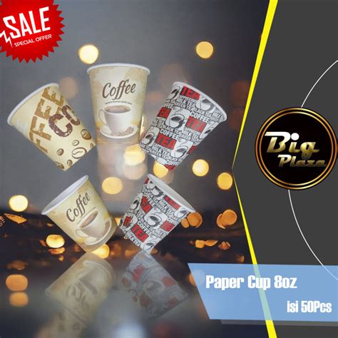 Paper Cup Oz Isi Pcs Gelas Kopi Kertas Putih Hot Cup Papercup A Big Plaza Lazada Indonesia
