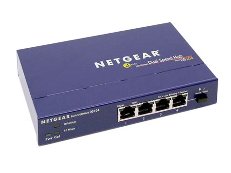 open box netgear ds  port mbps dual speed hub neweggcom