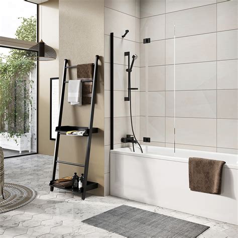 Dawn Thalia 900 X 1500mm Double Panel Inward Opening Bath Screen
