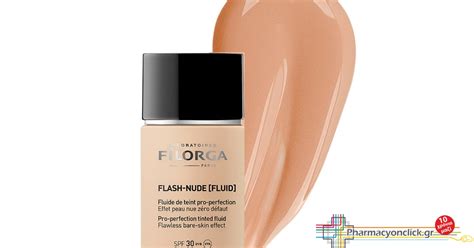 Filorga Flash Nude Fluid Nude Gold SPF Απαλό foudantion για αψεγάδιαστο αποτέλεσμα με εφέ