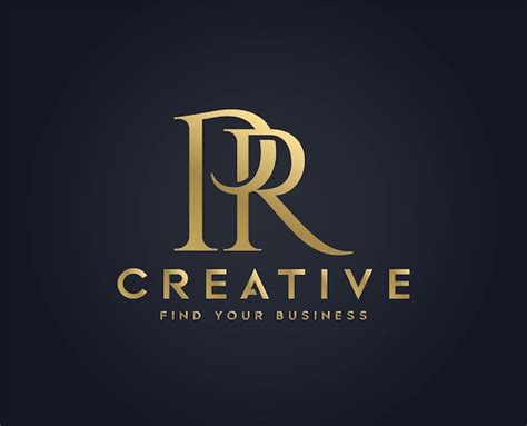 Premium Vector Letter Pr Typography Logo