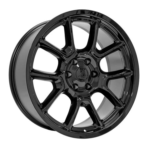 22 Inch Gloss Black Rims Fit Ram 1500 Dg21 22x95 Replica Wheels