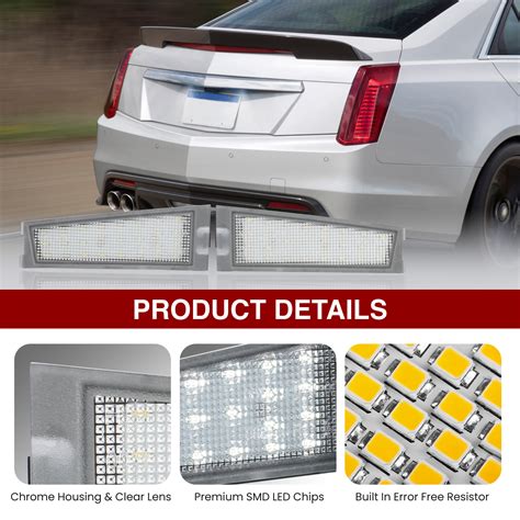 X Rear Led License Plate Lights Lamps Kit For Cadillac Cts