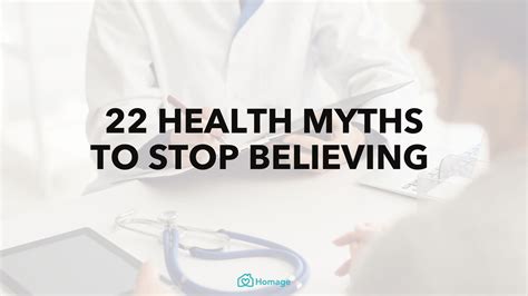 22 Health Myths To Stop Believing In 2022 Homage Australia Homage