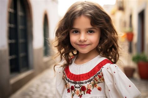 Premium Ai Image Illustration Of A Spanish Girl Dressing In Spanish