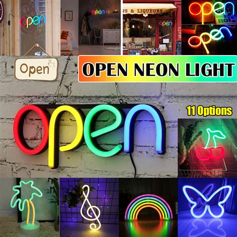 Open Neon Light Sign Led Neon Signs Night Light Ultra Bright Colorful