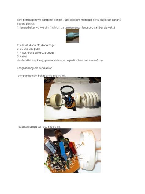 Cara Pembuatan Lampu LED | PDF