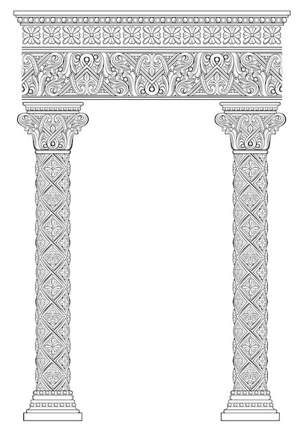 Premium Vector Venetian Old Gothic Architectural Arch Or Gallery