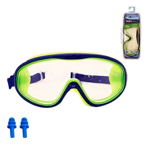 Antiparras Hydro Mask Tapones Infantiles Pileta Lentes Uv Color Azul