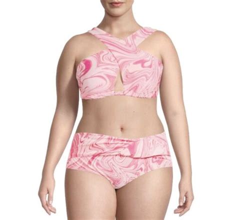 Time And Tru Women S Size Small 4 6 Pink Twist Front 2 Piece Bikini 190608646400 EBay
