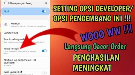 Cara Setting Opsi Pengembang Opsi Developer Terbaru Buat Gojek Driver