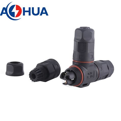 Aohua T Shaped Waterproof Ip Connector M Pin Electrical Wire Plug