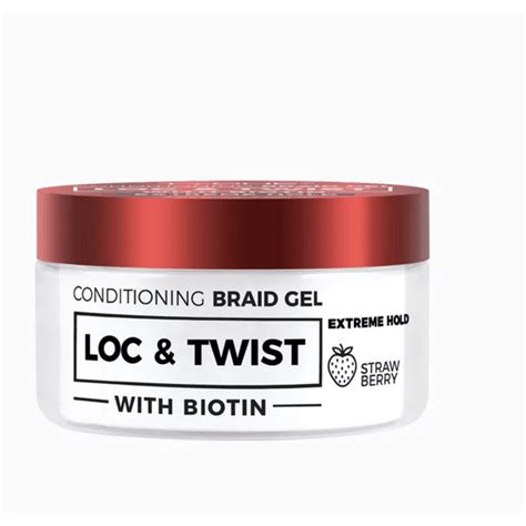 Tyche Loc & Twist Conditioning Extreme Hold Straw Berry Braid Gel with