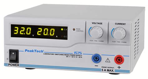 PeakTech P 1575 Laboratory Power Supply DC 1 32V 0 20A USB