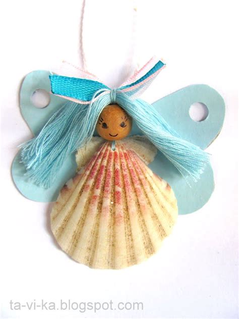 Феечка из ракушки. Детская поделка. Мастер-класс | Детские поделки ...