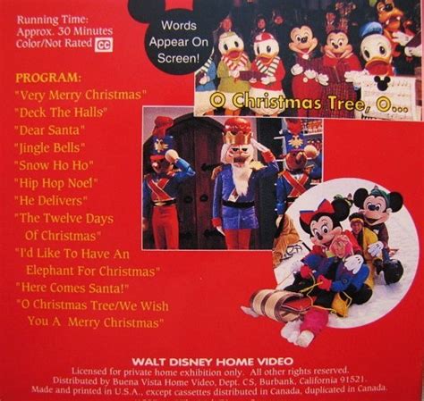 Walt Disney Sing Along Songs THE TWELVE DAYS OF CHRISTMAS VHS VIDEO