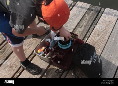 Fisherman Preparing Bait Hi Res Stock Photography And Images Alamy