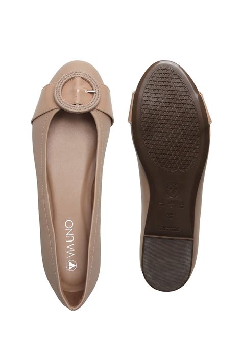 Sapatilha Via Uno Fivela Nude Compre Agora Dafiti Brasil