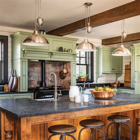 30+ Rustic Green Kitchen Cabinets – DECOOMO