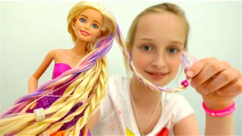 Видео для девочек - кукла Барби меняет имидж - YouTube