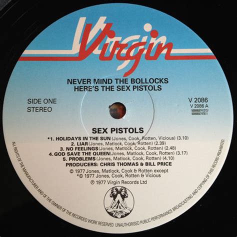 God Save The Sex Pistols Never Mind The Bollocks Japan Virgin 2007 Pressing