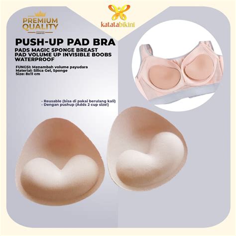 Jual Bikini Push Up Pad Bra Pads Magic Sponge Breast Pad Volume Up Invisible Boobs Waterproof