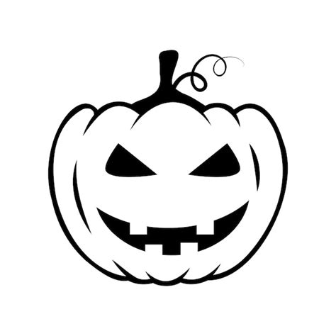 Premium Vector Line Art Halloween Pumpkin Jack O Lantern Happy