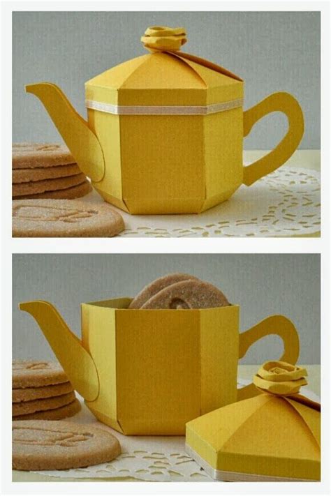 16 Best Paper Crafts Teapot Images On Pinterest Boxes Teapots And