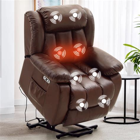 Dual Motor Large Power Lift Recliner Chair With Massage And Heatinginfinite Positionreal