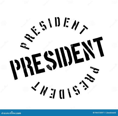 President Rubber Stamp Stock Vector Illustration Of Banner 96473597