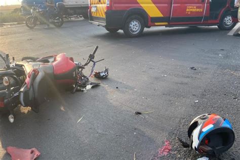 Câmera flagra acidente que deixou motociclista em estado grave na BR 376