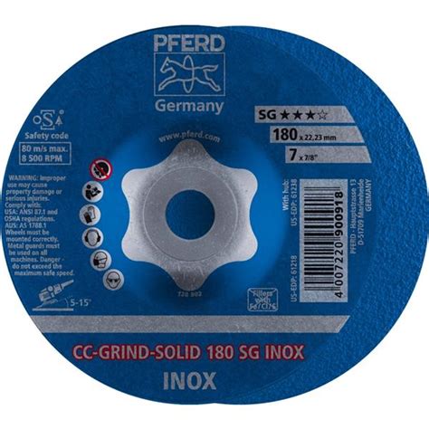 Pferd Combiclick Solid Grinding Disc Mm Sg Inox Pps Industries Nz