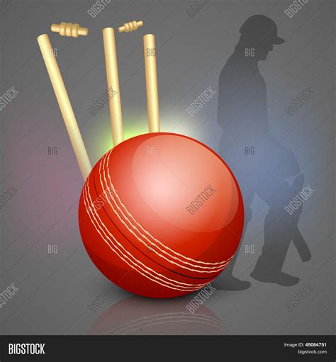 Cricket Bat And Ball And Stumps Wallpaper