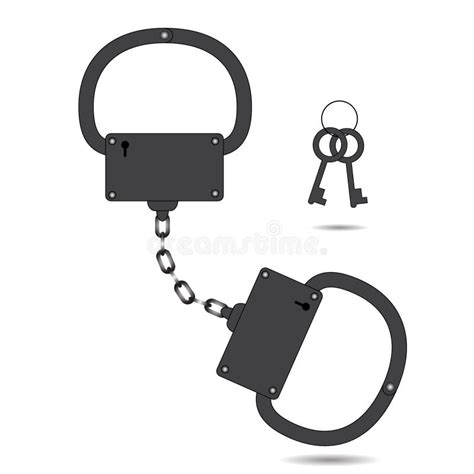 Sex Handcuffs Simple Vector Icon Black And White Illustration Of Sex Bdsm Toy Solid Linear