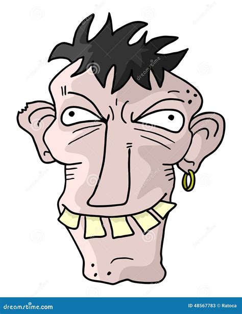 Man Is Scared By Bad Ugly Virus Vector Illustration | CartoonDealer.com