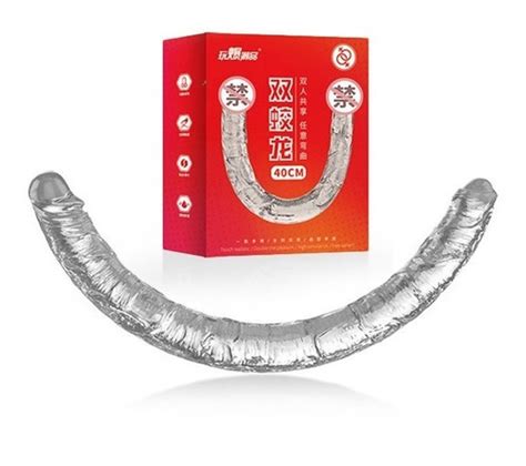 Consolo Duplo Dildo Transparente Duas Glandes Real Stico Parcelamento Sem Juros