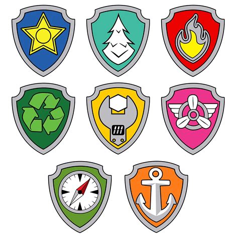 Paw Patrol Badges Digital Files Design Files Cricut Svg Etsy Canada