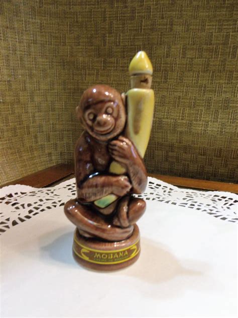 Mobana Miniature Decanter Figural Monkey W Banana Mini Etsy Animal