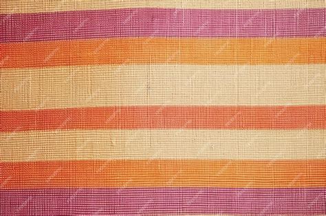 Premium AI Image | A striped fabric with pink and orange stripes.