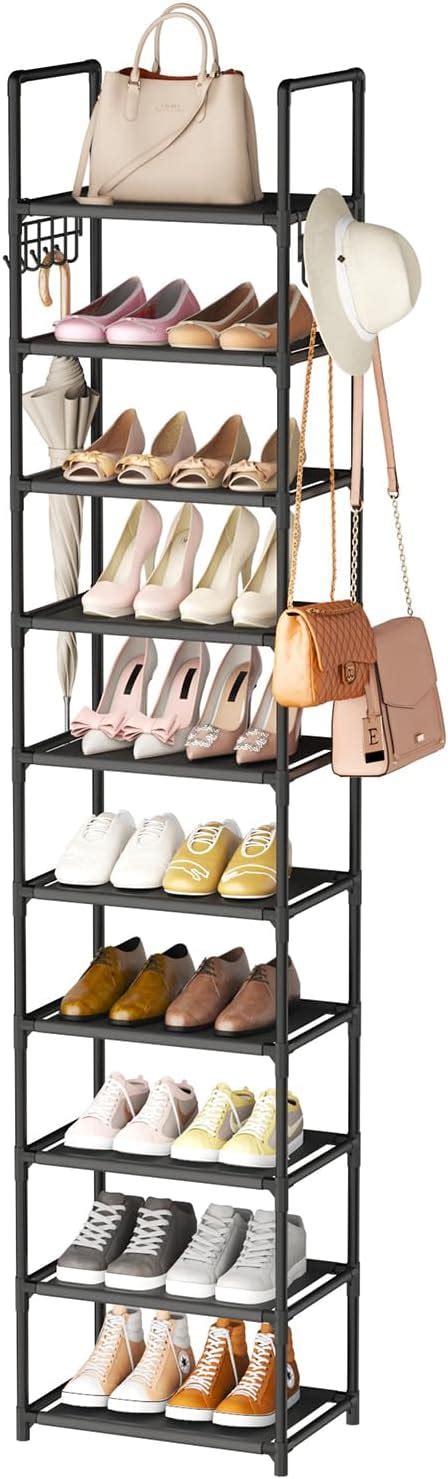 Rojasop Tier Tall Shoe Rack For Closet Entryway Pairs Boots