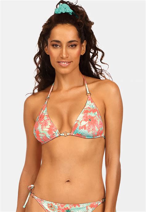 Wi Zane Majtki Od Bikini Z Ozdobnym Marszczonym Ty Em W Kwiatowy Print Fd Sklep Feba